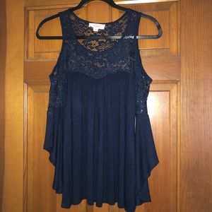 No Comment Cold Shoulder Blouse